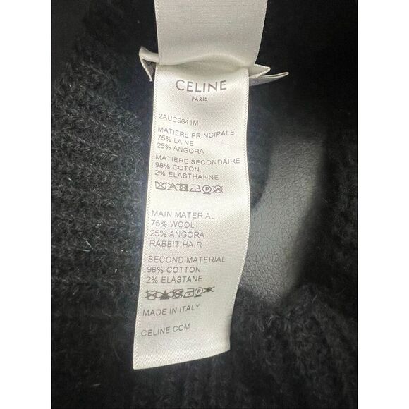 Celine Women Hat Cap Wool Angola Sun Visor Limited Edition VHTF Rare Popular Pro - Picture 6 of 10